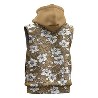 Kuvui Bula Fiji Sleeveless Hoodie Fijian Tapa Seamless Hibiscus - Polynesian Pride