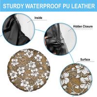Kuvui Bula Fiji Spare Tire Cover Fijian Tapa Seamless Hibiscus LT14 - Polynesian Pride
