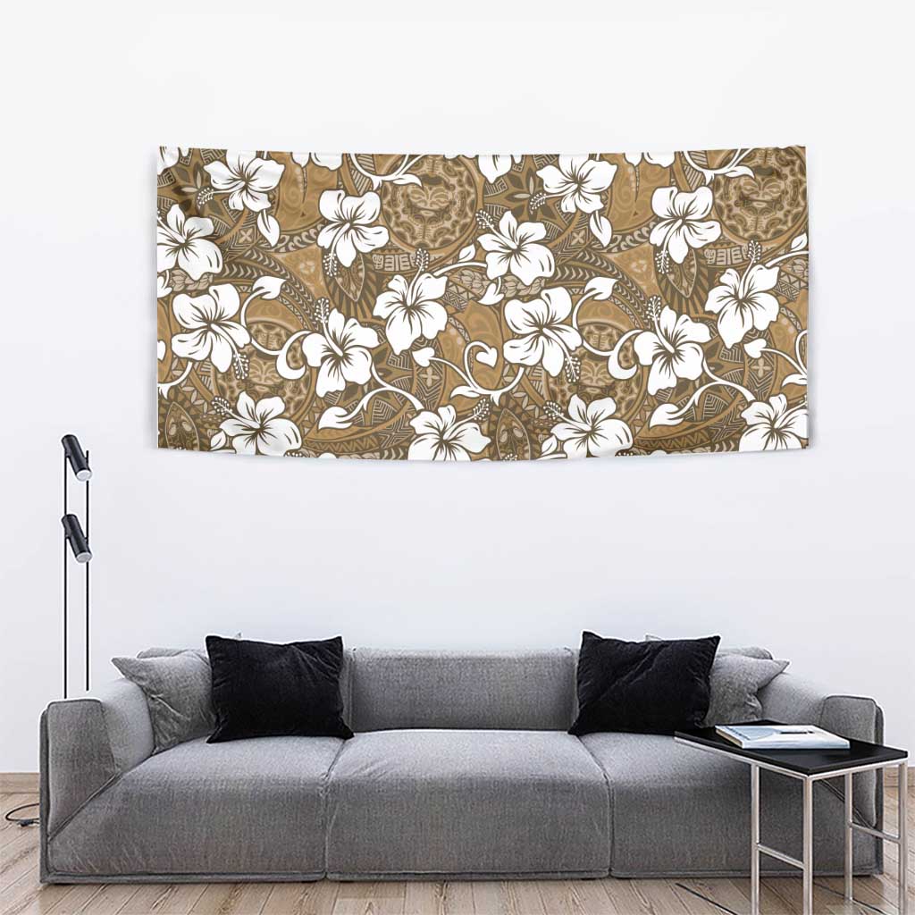 Kuvui Bula Fiji Tapestry Fijian Tapa Seamless Hibiscus LT14 - Polynesian Pride