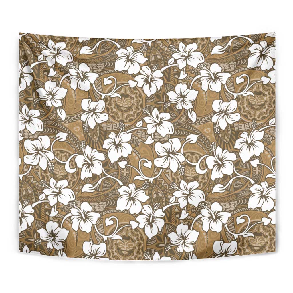 Kuvui Bula Fiji Tapestry Fijian Tapa Seamless Hibiscus LT14 - Polynesian Pride
