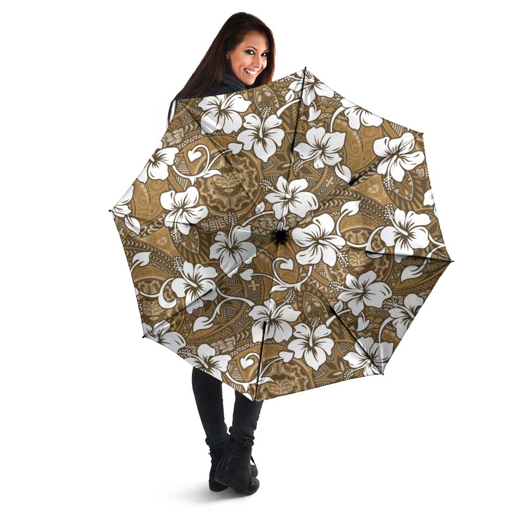 Kuvui Bula Fiji Umbrella Fijian Tapa Seamless Hibiscus LT14 - Polynesian Pride