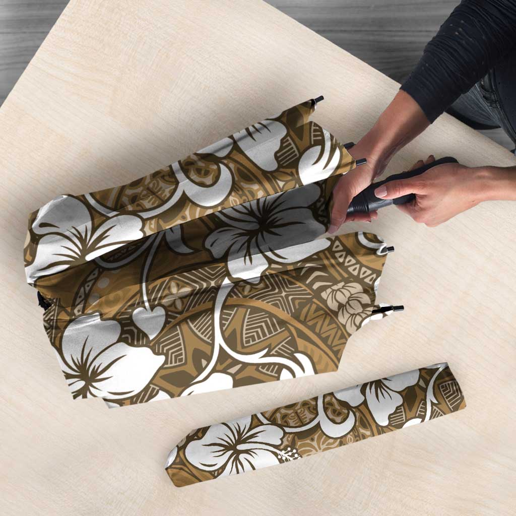 Kuvui Bula Fiji Umbrella Fijian Tapa Seamless Hibiscus LT14 - Polynesian Pride