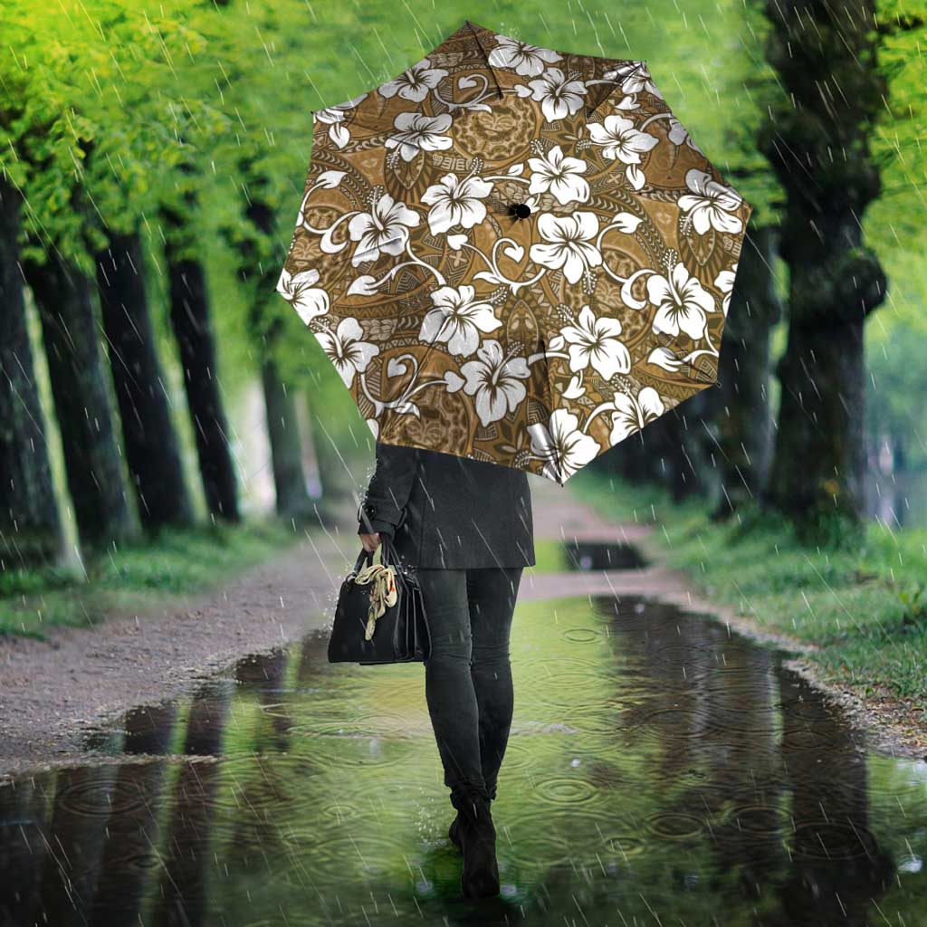 Kuvui Bula Fiji Umbrella Fijian Tapa Seamless Hibiscus LT14 - Polynesian Pride