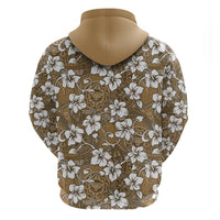 Kuvui Bula Fiji Zip Hoodie Fijian Tapa Seamless Hibiscus - Polynesian Pride