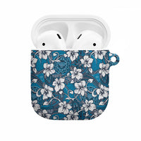 Karakarawa Bula Fiji AirPods Case Fijian Tapa Seamless Hibiscus LT14 Blue - Polynesian Pride