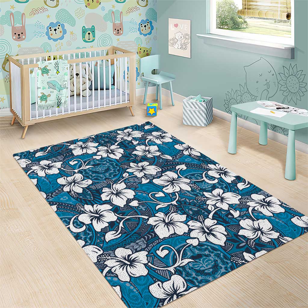 Karakarawa Bula Fiji Area Rug Fijian Tapa Seamless Hibiscus - Polynesian Pride