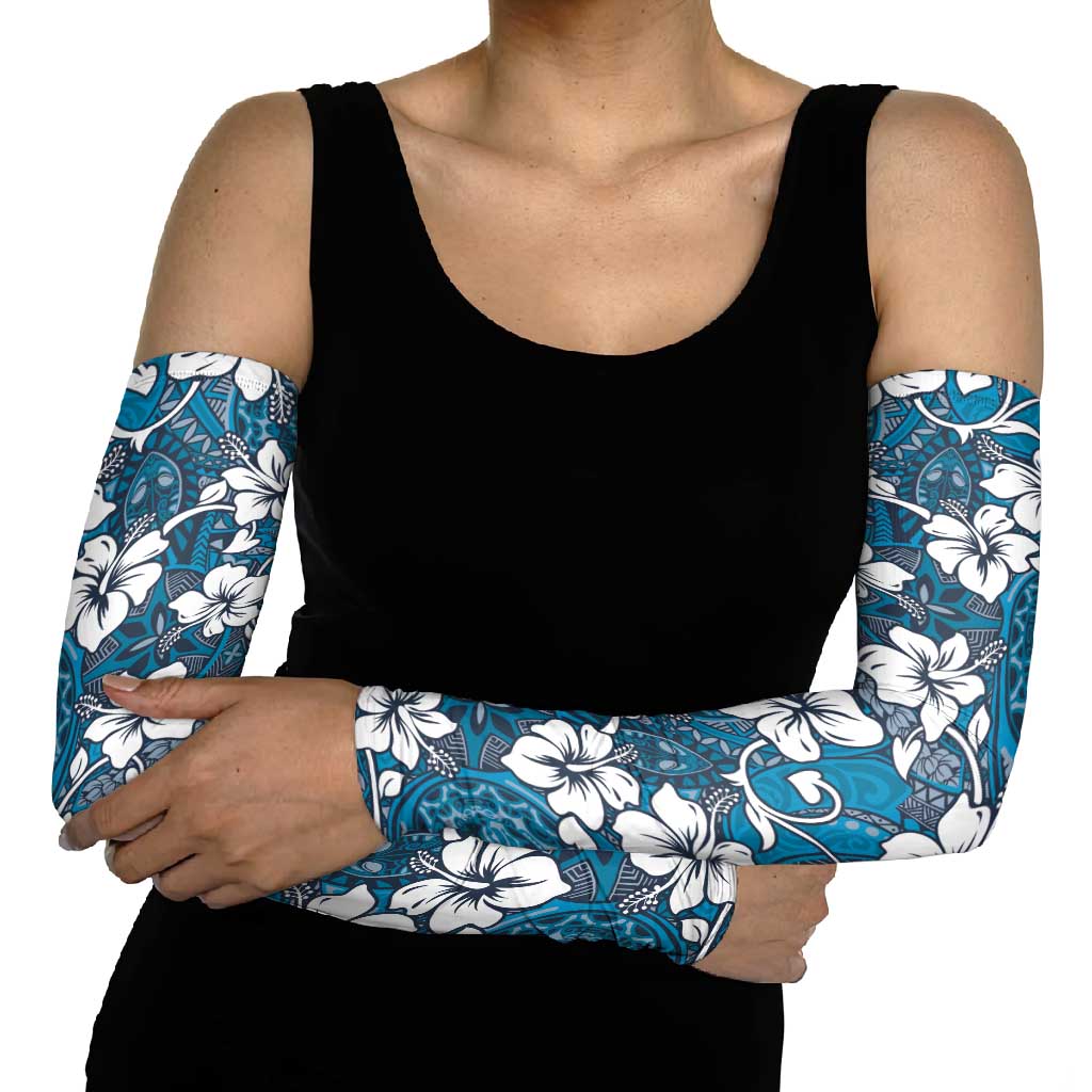Karakarawa Bula Fiji Arm Sleeves Fijian Tapa Seamless Hibiscus LT14 - Polynesian Pride