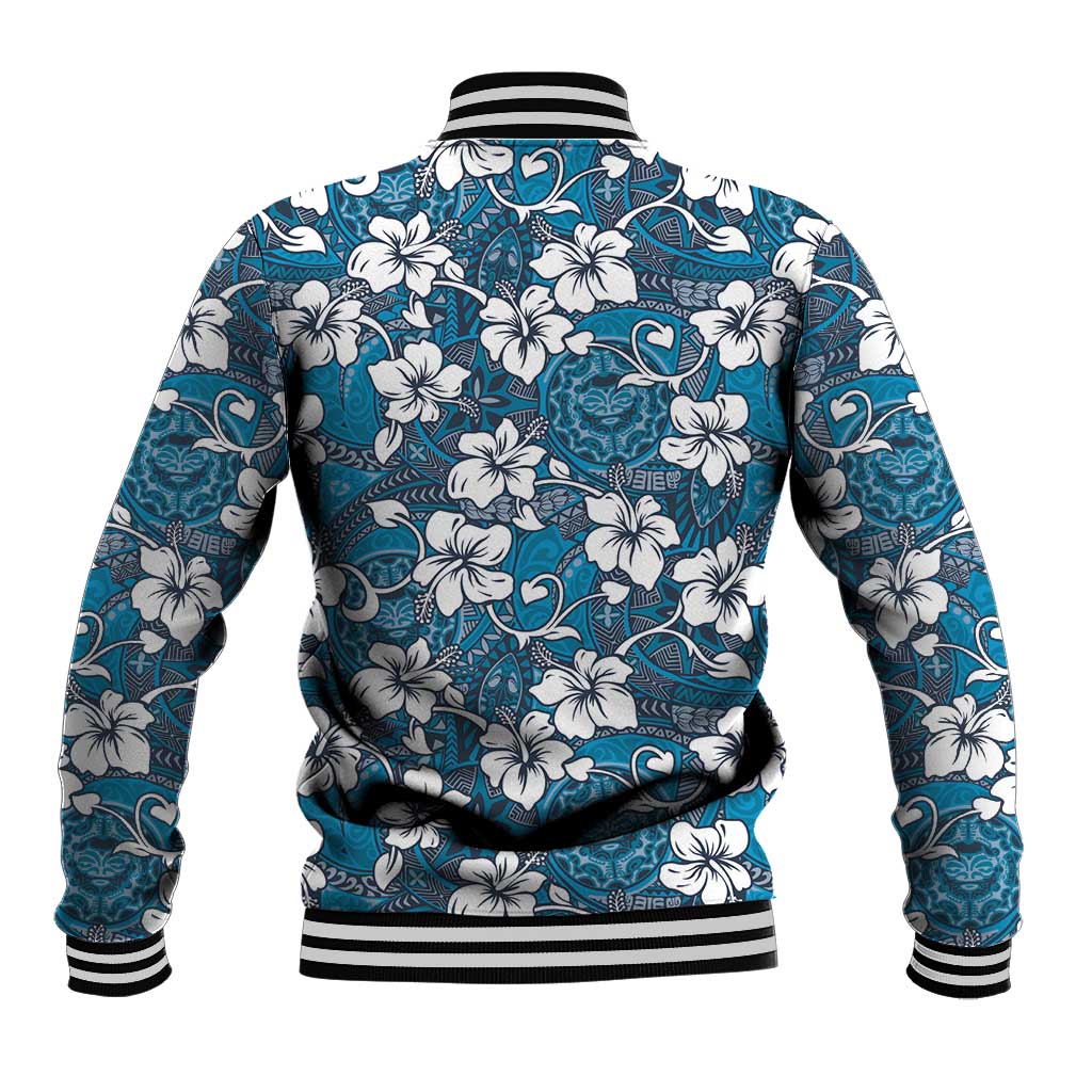 Karakarawa Bula Fiji Baseball Jacket Fijian Tapa Seamless Hibiscus LT14 - Polynesian Pride