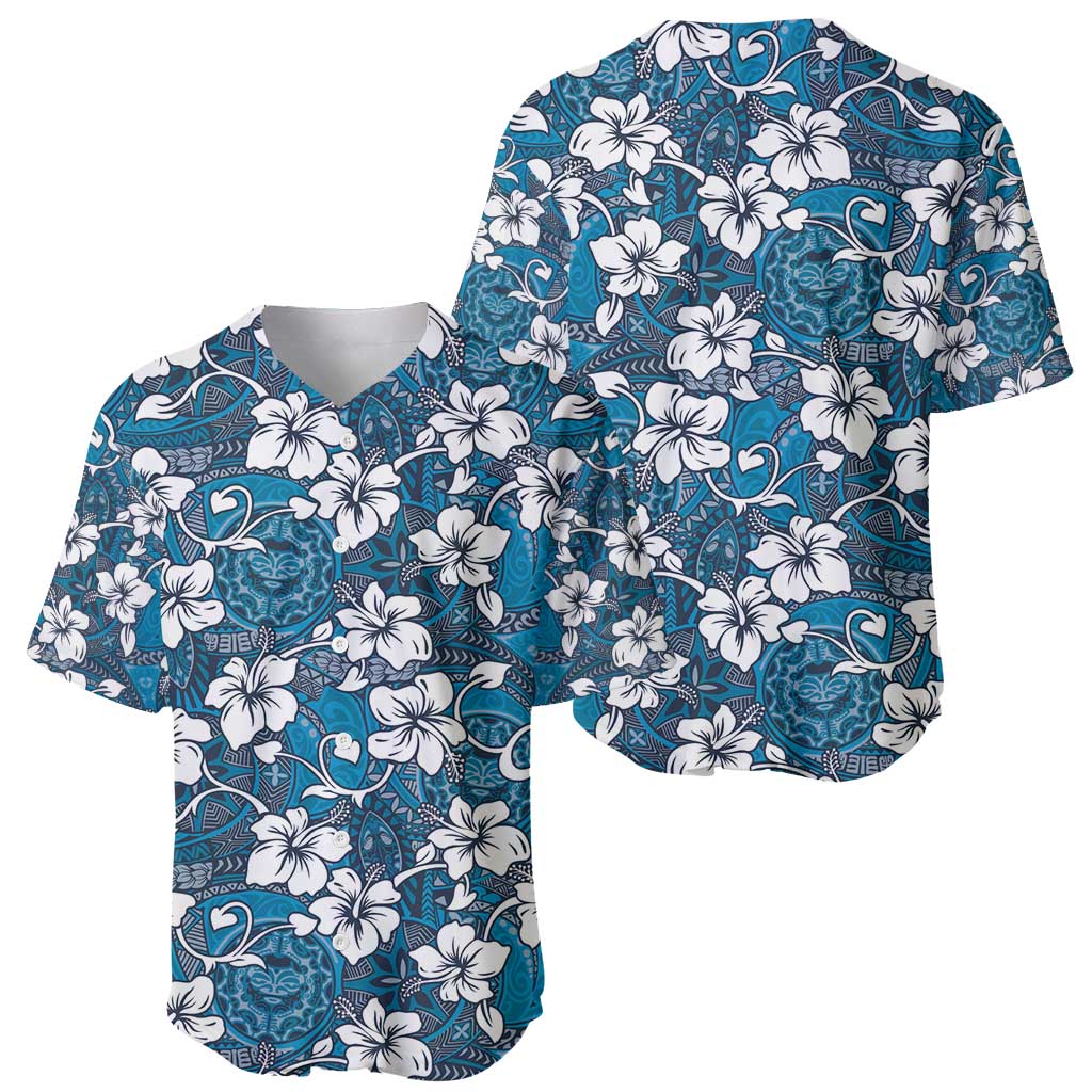 Karakarawa Bula Fiji Baseball Jersey Fijian Tapa Seamless Hibiscus LT14 - Polynesian Pride