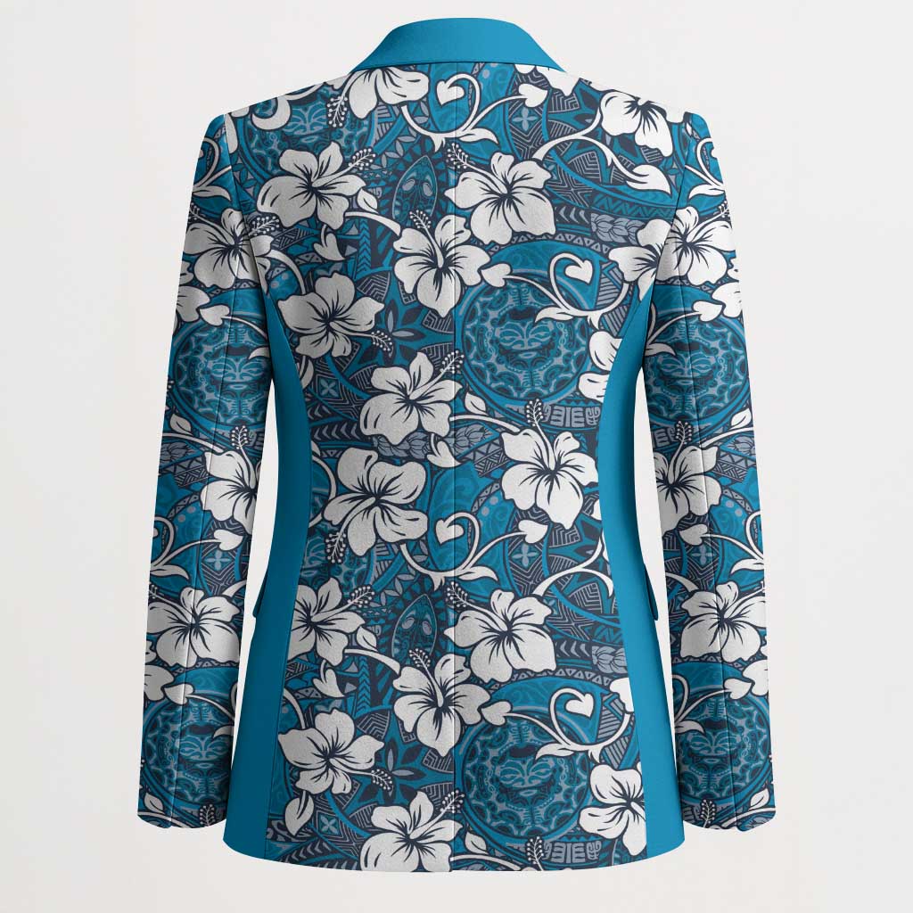 Karakarawa Bula Fiji Blazer Fijian Tapa Seamless Hibiscus LT14 - Polynesian Pride