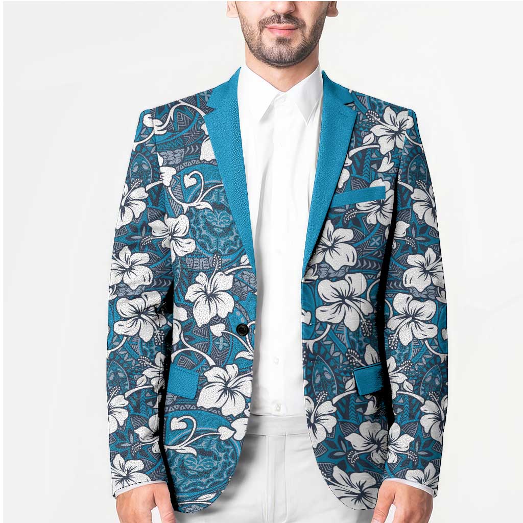 Karakarawa Bula Fiji Blazer Fijian Tapa Seamless Hibiscus LT14 - Polynesian Pride