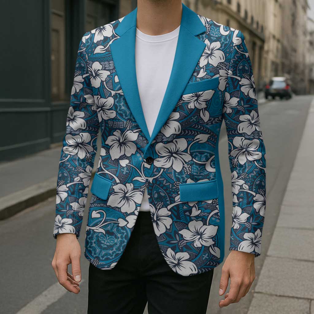 Karakarawa Bula Fiji Blazer Fijian Tapa Seamless Hibiscus LT14 - Polynesian Pride