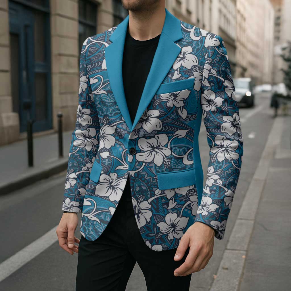 Karakarawa Bula Fiji Blazer Fijian Tapa Seamless Hibiscus LT14 - Polynesian Pride