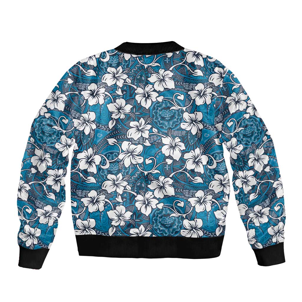 Karakarawa Bula Fiji Bomber Jacket Fijian Tapa Seamless Hibiscus LT14 - Polynesian Pride