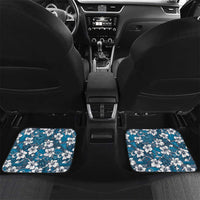 Karakarawa Bula Fiji Car Mats Fijian Tapa Seamless Hibiscus LT14 Set 2pcs - Back Blue - Polynesian Pride
