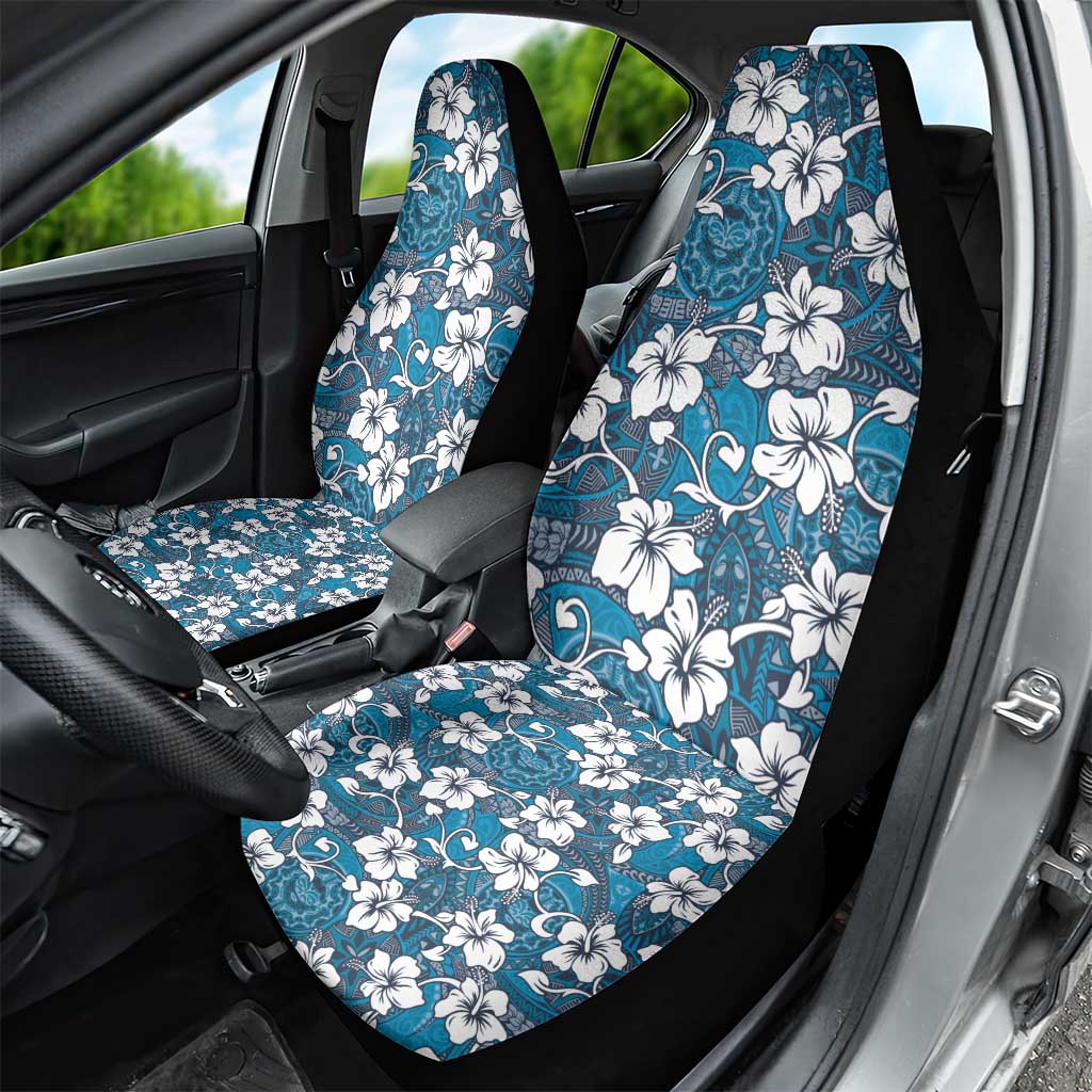 Karakarawa Bula Fiji Car Seat Cover Fijian Tapa Seamless Hibiscus - Polynesian Pride