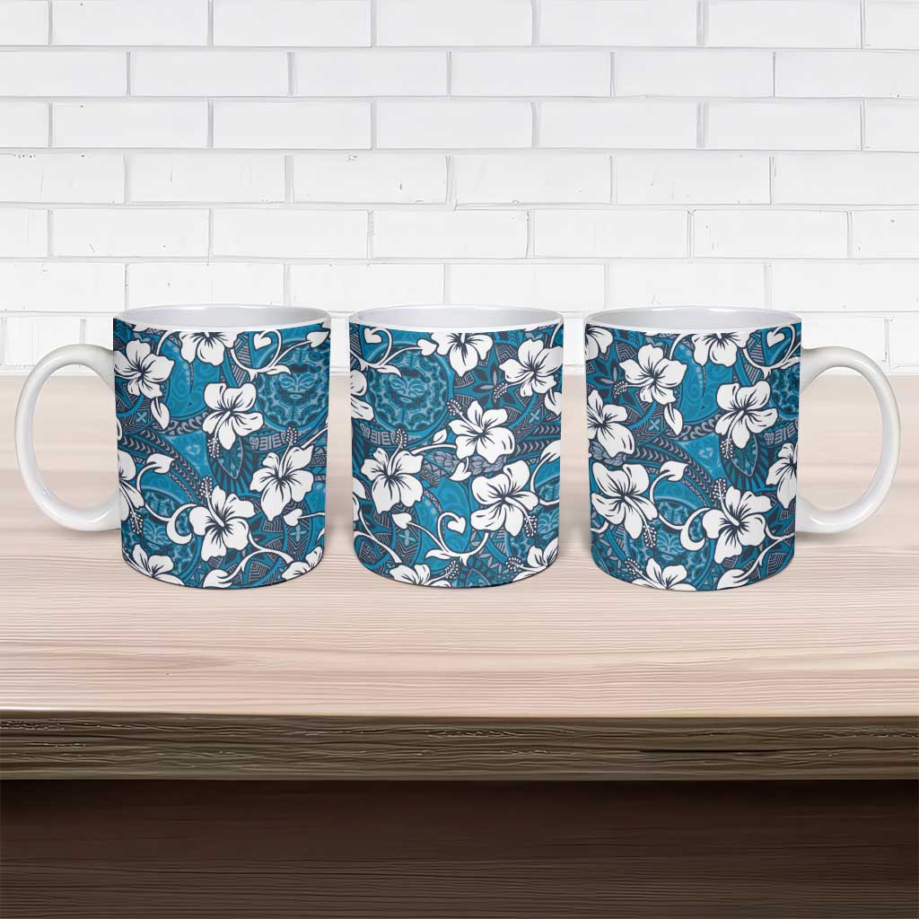 Karakarawa Bula Fiji Ceramic Mug Fijian Tapa Seamless Hibiscus - Polynesian Pride