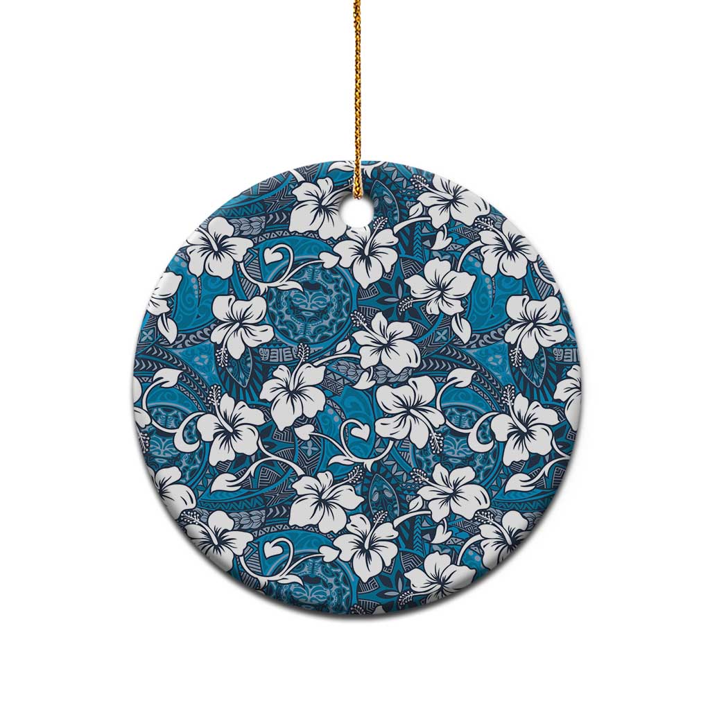 Karakarawa Bula Fiji Ceramic Ornament Fijian Tapa Seamless Hibiscus - Polynesian Pride