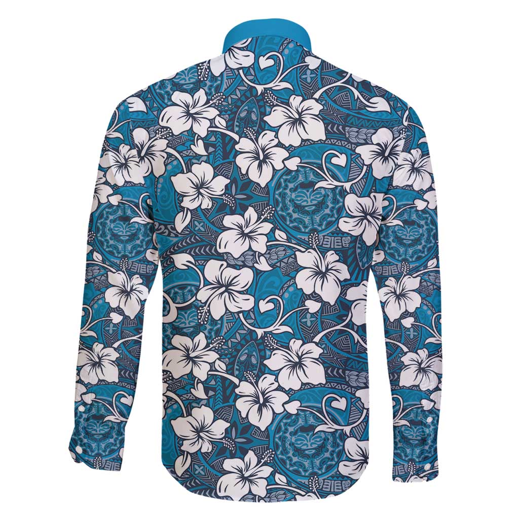 Karakarawa Bula Fiji Family Matching Mermaid Dress and Hawaiian Shirt Fijian Tapa Seamless Hibiscus - Polynesian Pride