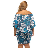 Karakarawa Bula Fiji Family Matching Off Shoulder Short Dress and Hawaiian Shirt Fijian Tapa Seamless Hibiscus - Polynesian Pride