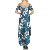 Karakarawa Bula Fiji Family Matching Summer Maxi Dress and Hawaiian Shirt Fijian Tapa Seamless Hibiscus - Polynesian Pride