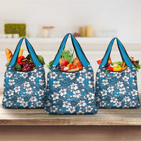 Karakarawa Bula Fiji Grocery Bag Fijian Tapa Seamless Hibiscus - Polynesian Pride