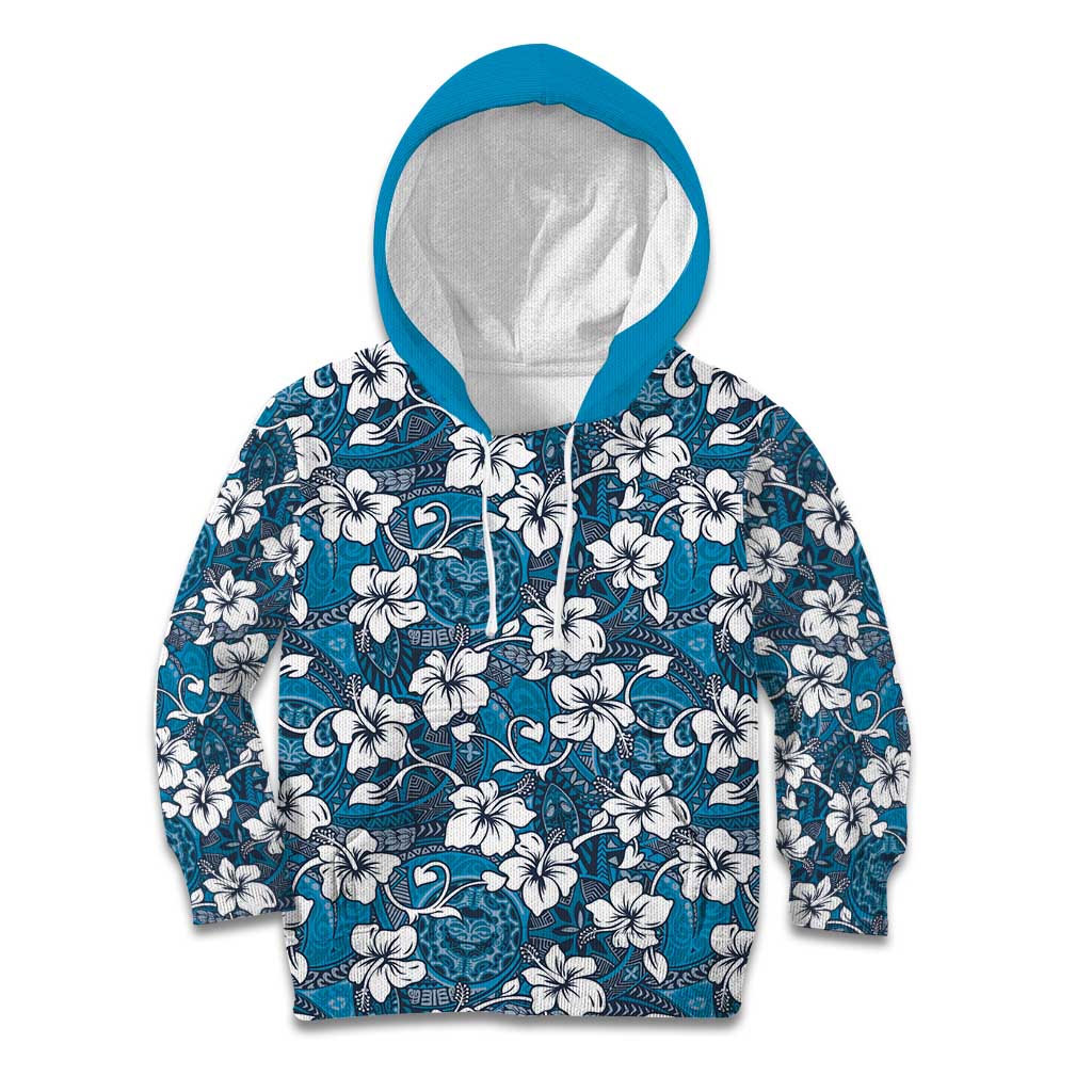 Karakarawa Bula Fiji Kid Hoodie Fijian Tapa Seamless Hibiscus - Polynesian Pride