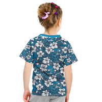 Karakarawa Bula Fiji Kid T Shirt Fijian Tapa Seamless Hibiscus - Polynesian Pride