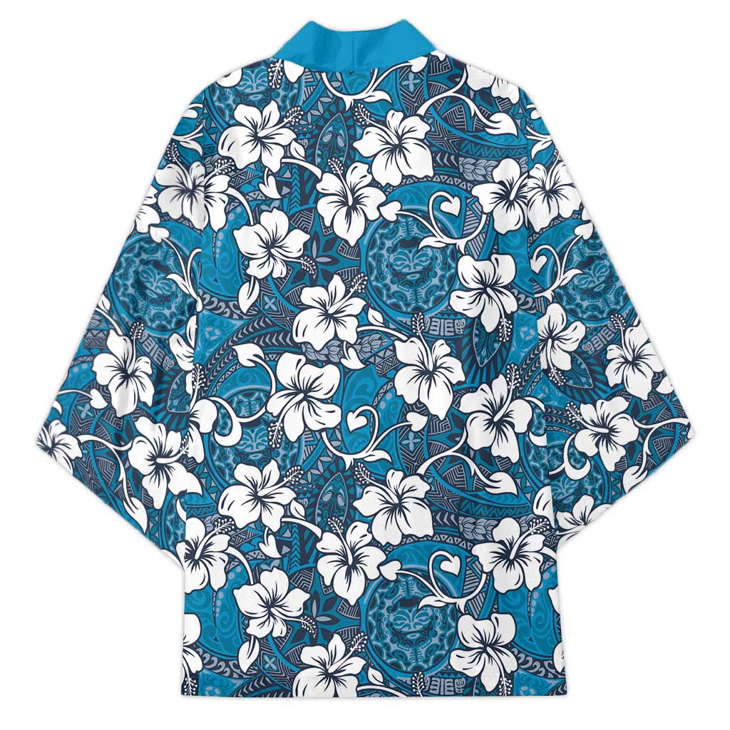 Karakarawa Bula Fiji Kimono Fijian Tapa Seamless Hibiscus - Polynesian Pride