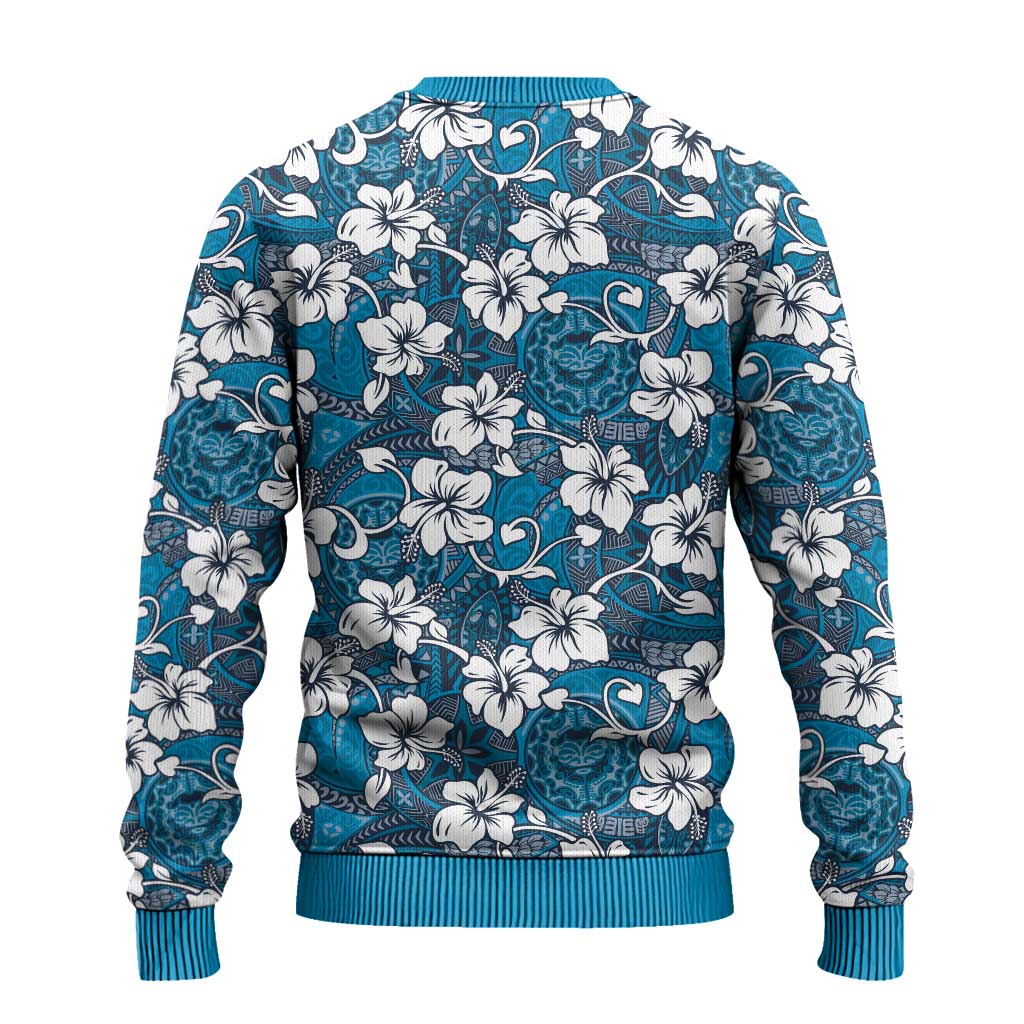 Karakarawa Bula Fiji Ugly Christmas Sweater Fijian Tapa Seamless Hibiscus - Polynesian Pride