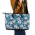Karakarawa Bula Fiji Leather Tote Bag Fijian Tapa Seamless Hibiscus - Polynesian Pride