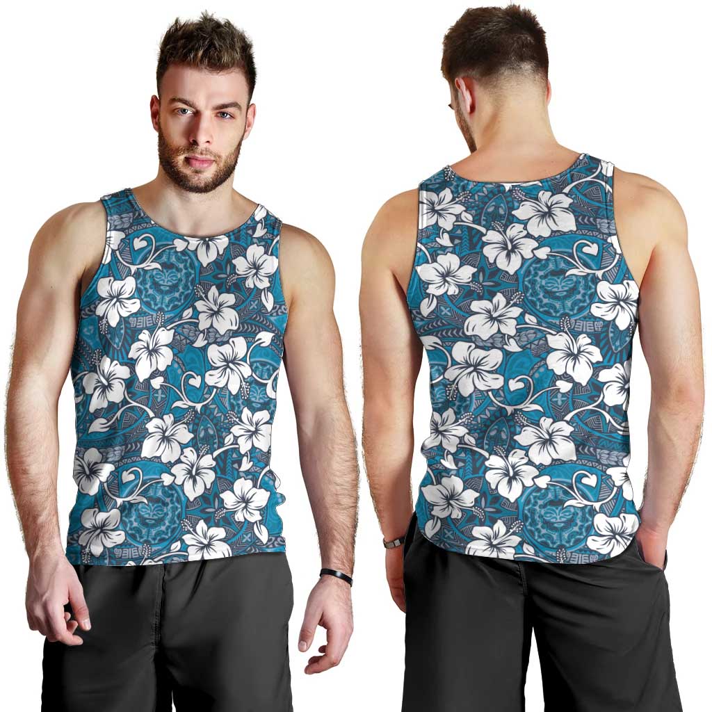 Karakarawa Bula Fiji Men Tank Top Fijian Tapa Seamless Hibiscus LT14 - Polynesian Pride