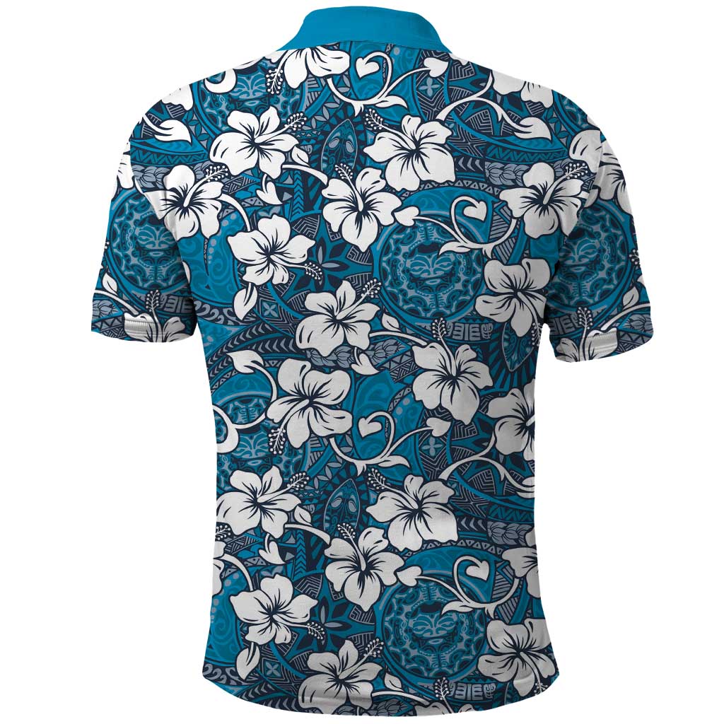 Karakarawa Bula Fiji Polo Shirt Fijian Tapa Seamless Hibiscus - Polynesian Pride