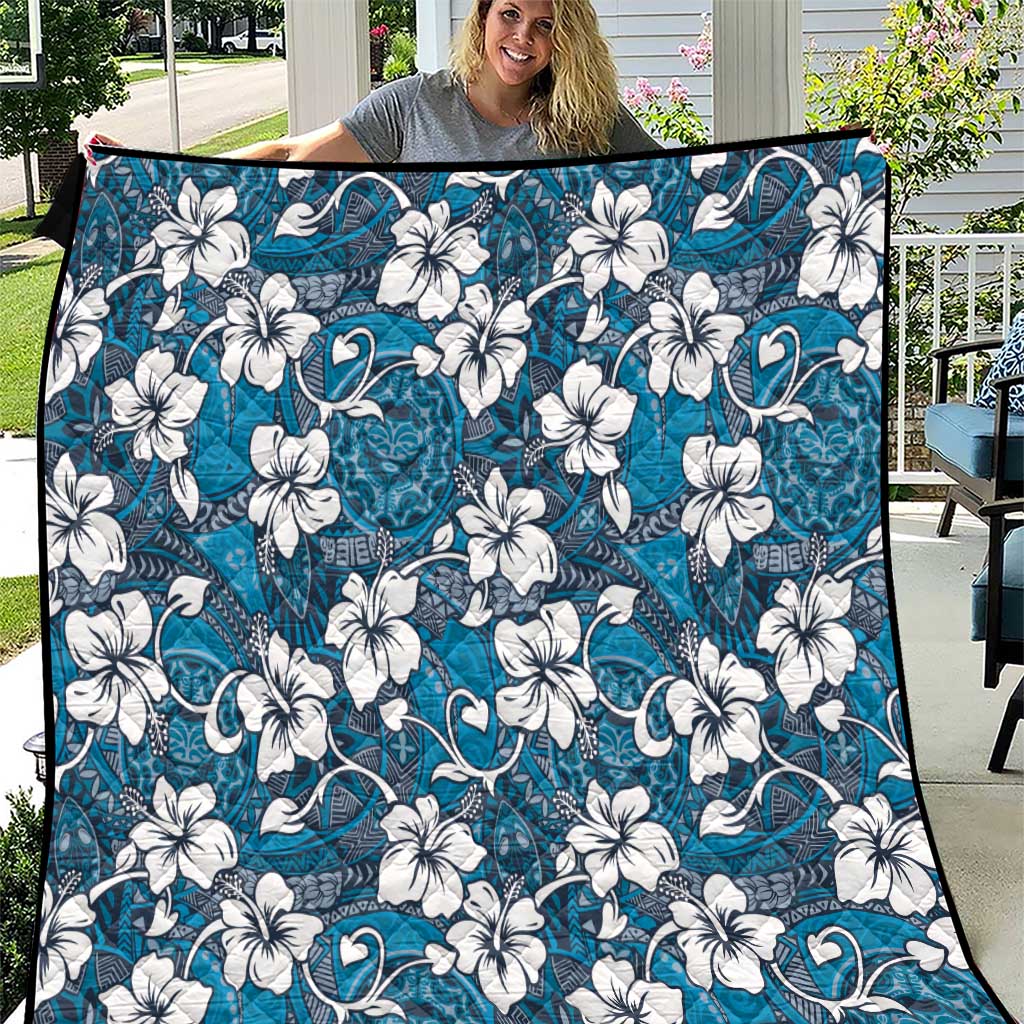Karakarawa Bula Fiji Quilt Fijian Tapa Seamless Hibiscus - Polynesian Pride