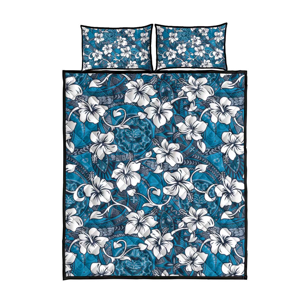 Karakarawa Bula Fiji Quilt Bed Set Fijian Tapa Seamless Hibiscus LT14 - Polynesian Pride