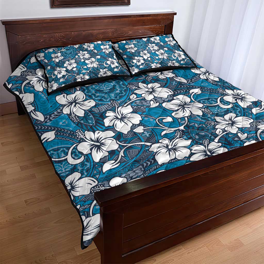 Karakarawa Bula Fiji Quilt Bed Set Fijian Tapa Seamless Hibiscus LT14 - Polynesian Pride