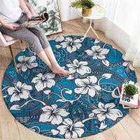 Karakarawa Bula Fiji Round Carpet Fijian Tapa Seamless Hibiscus - Polynesian Pride