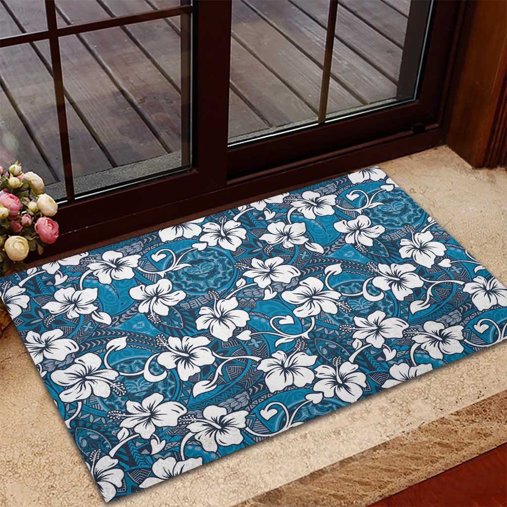 Karakarawa Bula Fiji Rubber Doormat Fijian Tapa Seamless Hibiscus LT14 - Polynesian Pride