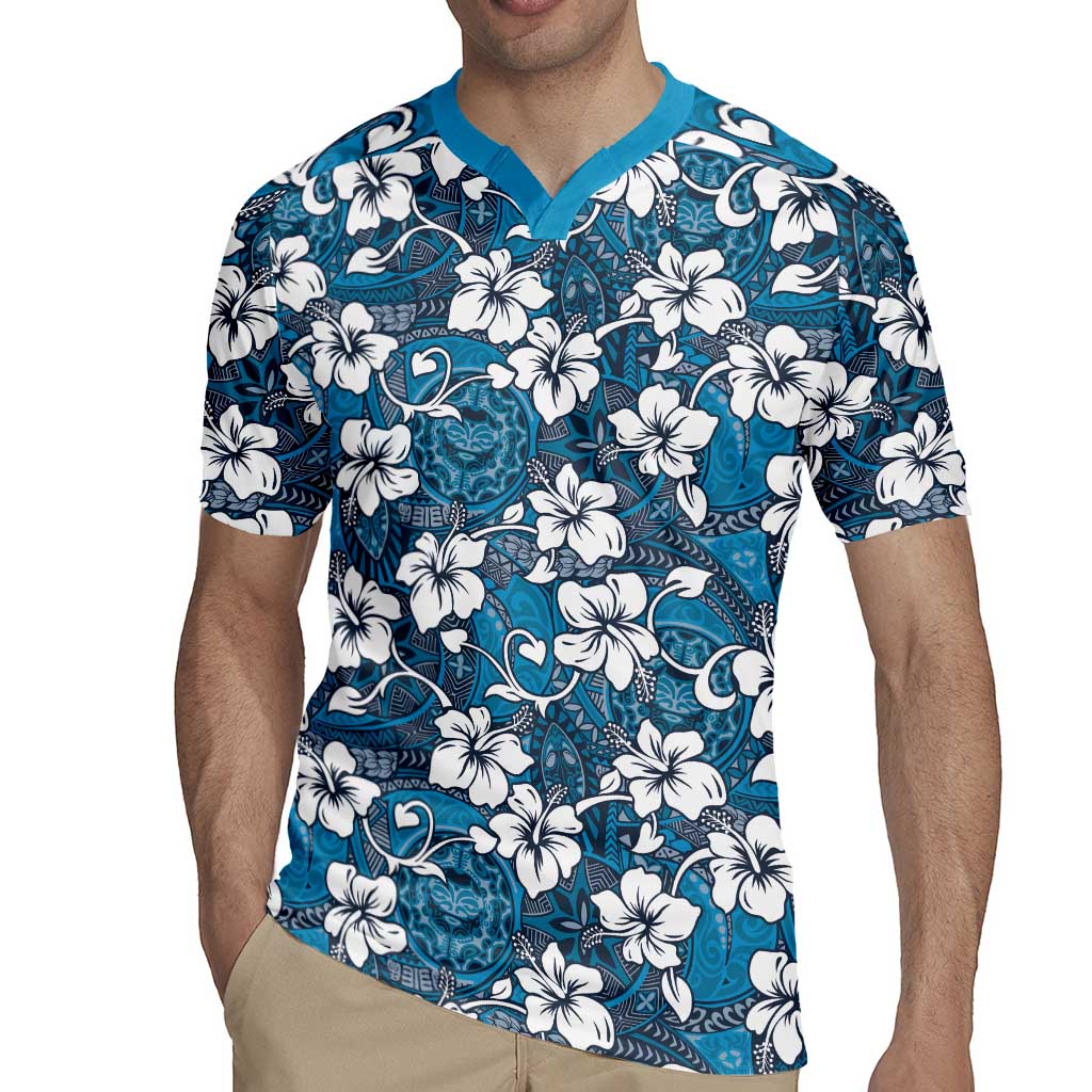 Karakarawa Bula Fiji Rugby Jersey Fijian Tapa Seamless Hibiscus LT14 - Polynesian Pride