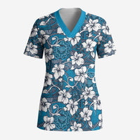 Karakarawa Bula Fiji Scrub Top Fijian Tapa Seamless Hibiscus - Polynesian Pride