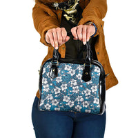Karakarawa Bula Fiji Shoulder Handbag Fijian Tapa Seamless Hibiscus LT14 One Size Blue - Polynesian Pride