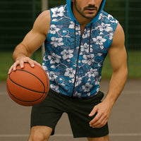 Karakarawa Bula Fiji Sleeveless Zip Hoodie Fijian Tapa Seamless Hibiscus LT14 - Polynesian Pride