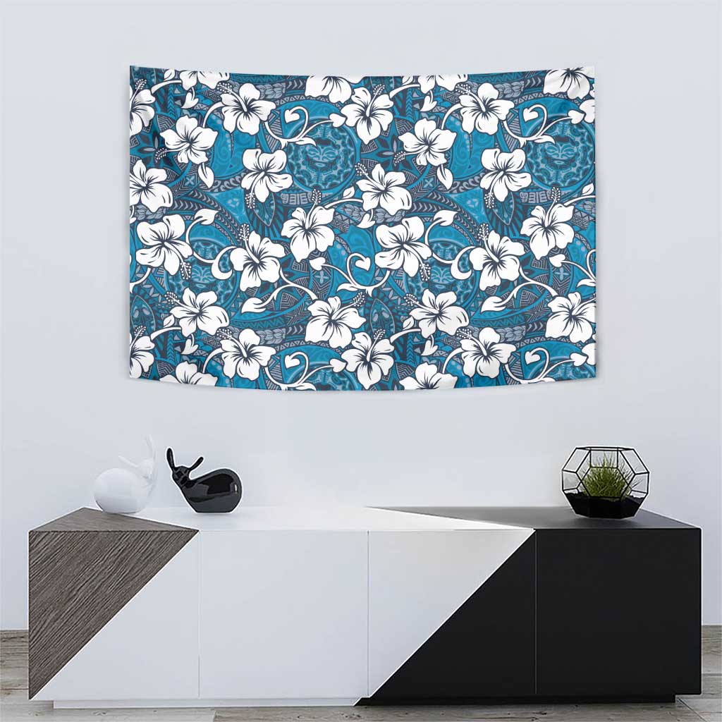 Karakarawa Bula Fiji Tapestry Fijian Tapa Seamless Hibiscus - Polynesian Pride