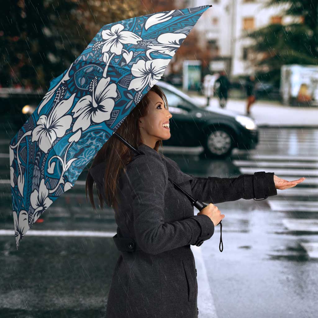 Karakarawa Bula Fiji Umbrella Fijian Tapa Seamless Hibiscus - Polynesian Pride