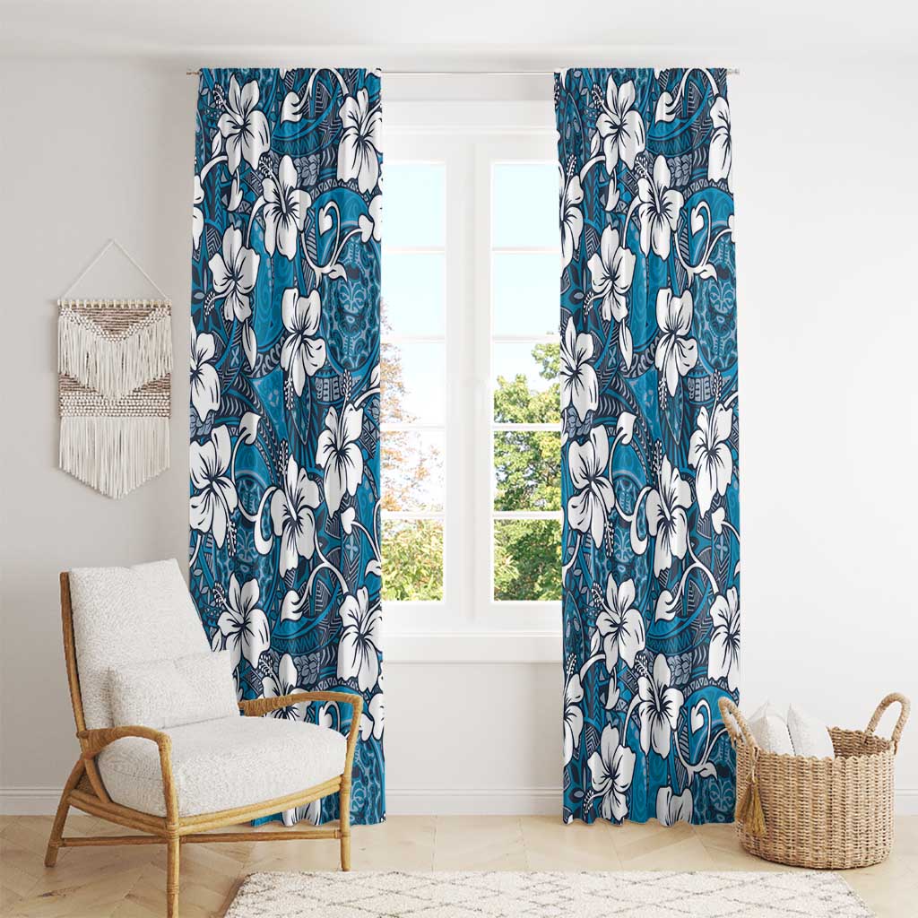 Karakarawa Bula Fiji Window Curtain Fijian Tapa Seamless Hibiscus LT14 - Polynesian Pride