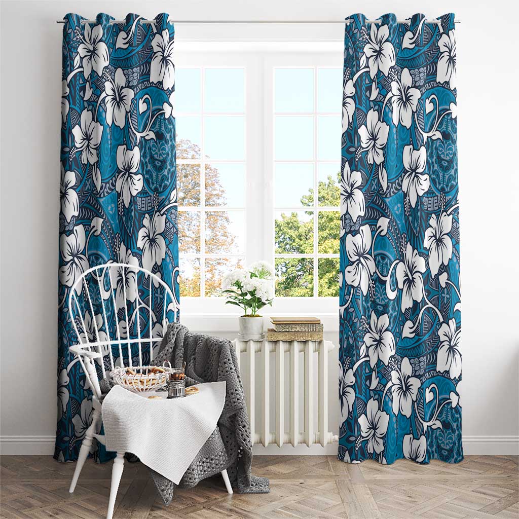 Karakarawa Bula Fiji Window Curtain Fijian Tapa Seamless Hibiscus LT14 - Polynesian Pride