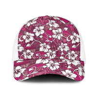 Piqi Bula Fiji Baseball Net Cap Fijian Tapa Seamless Hibiscus - Polynesian Pride