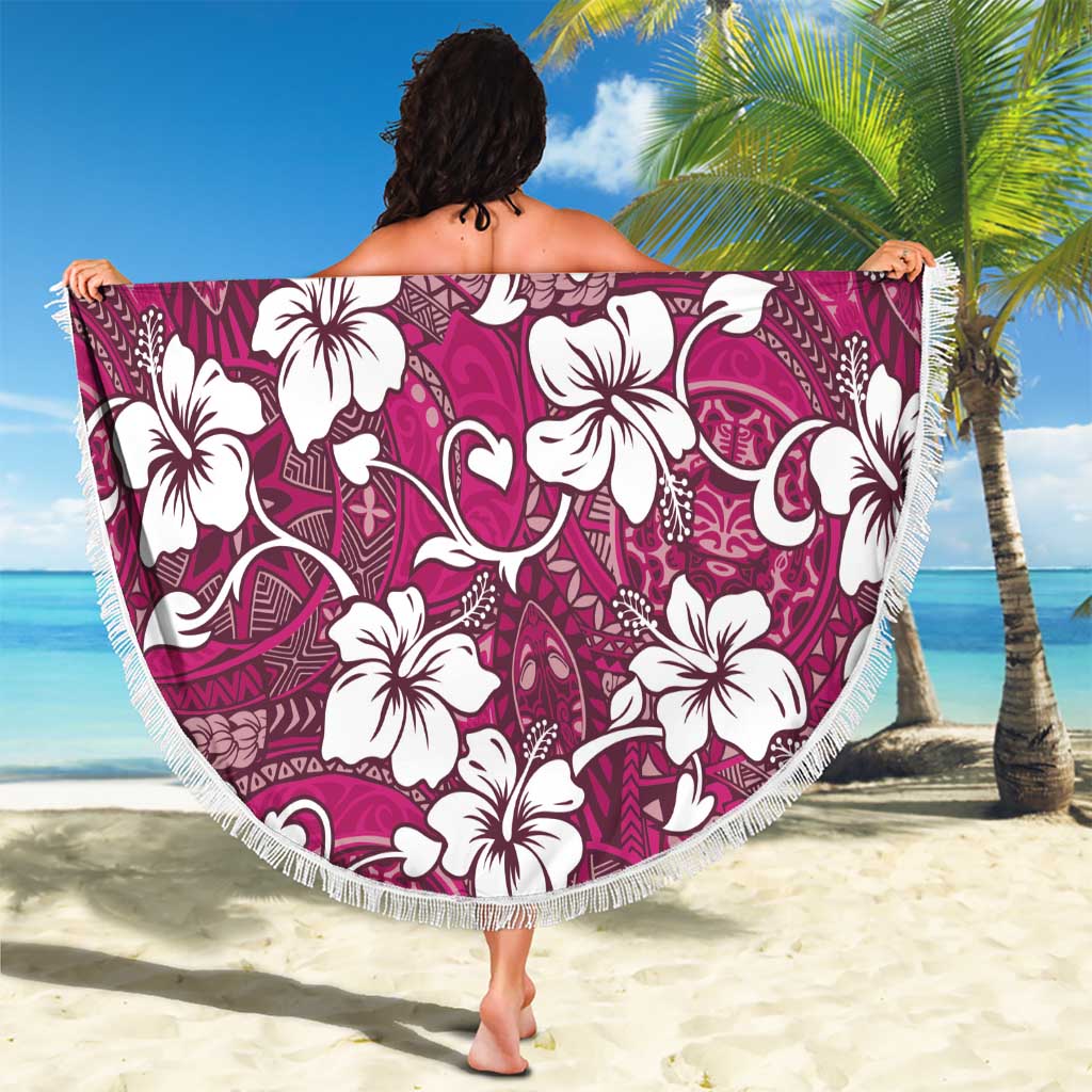 Piqi Bula Fiji Beach Blanket Fijian Tapa Seamless Hibiscus LT14 - Polynesian Pride