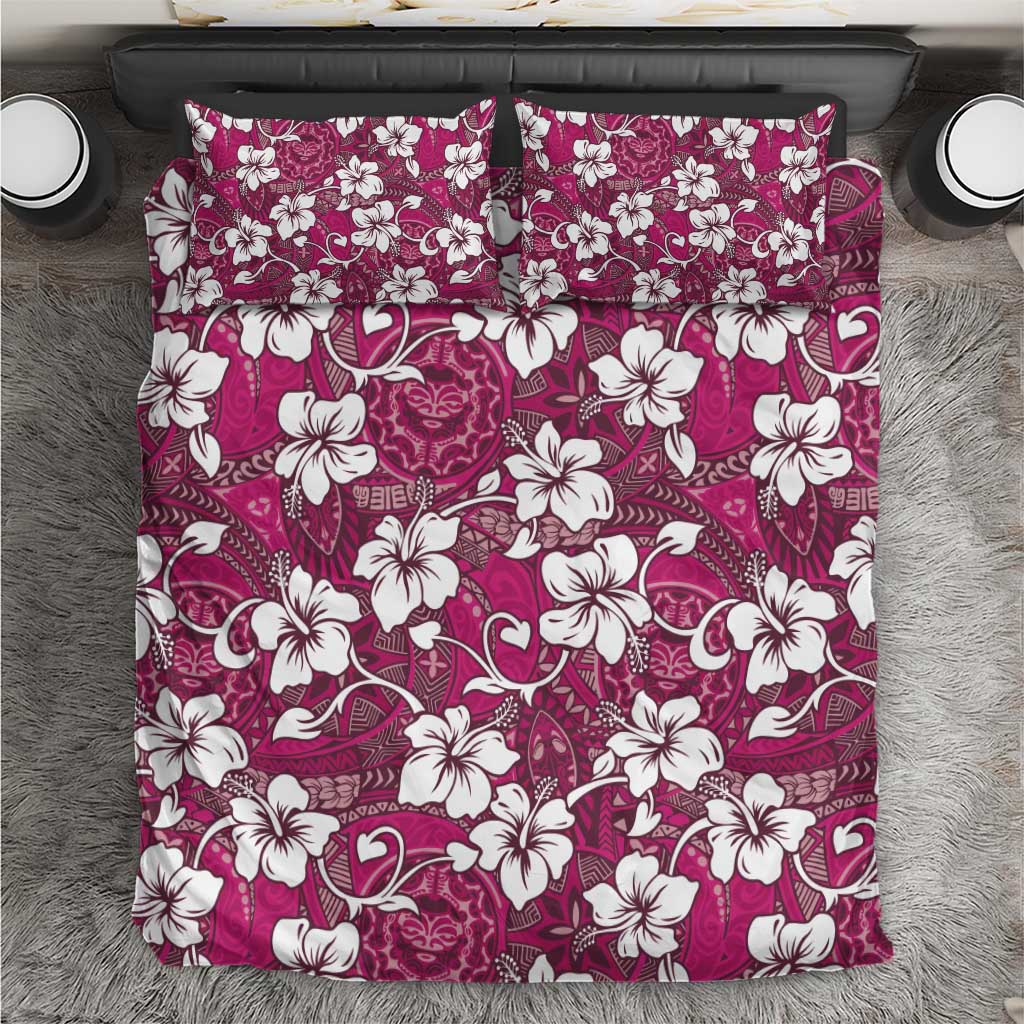 Piqi Bula Fiji Bedding Set Fijian Tapa Seamless Hibiscus - Polynesian Pride