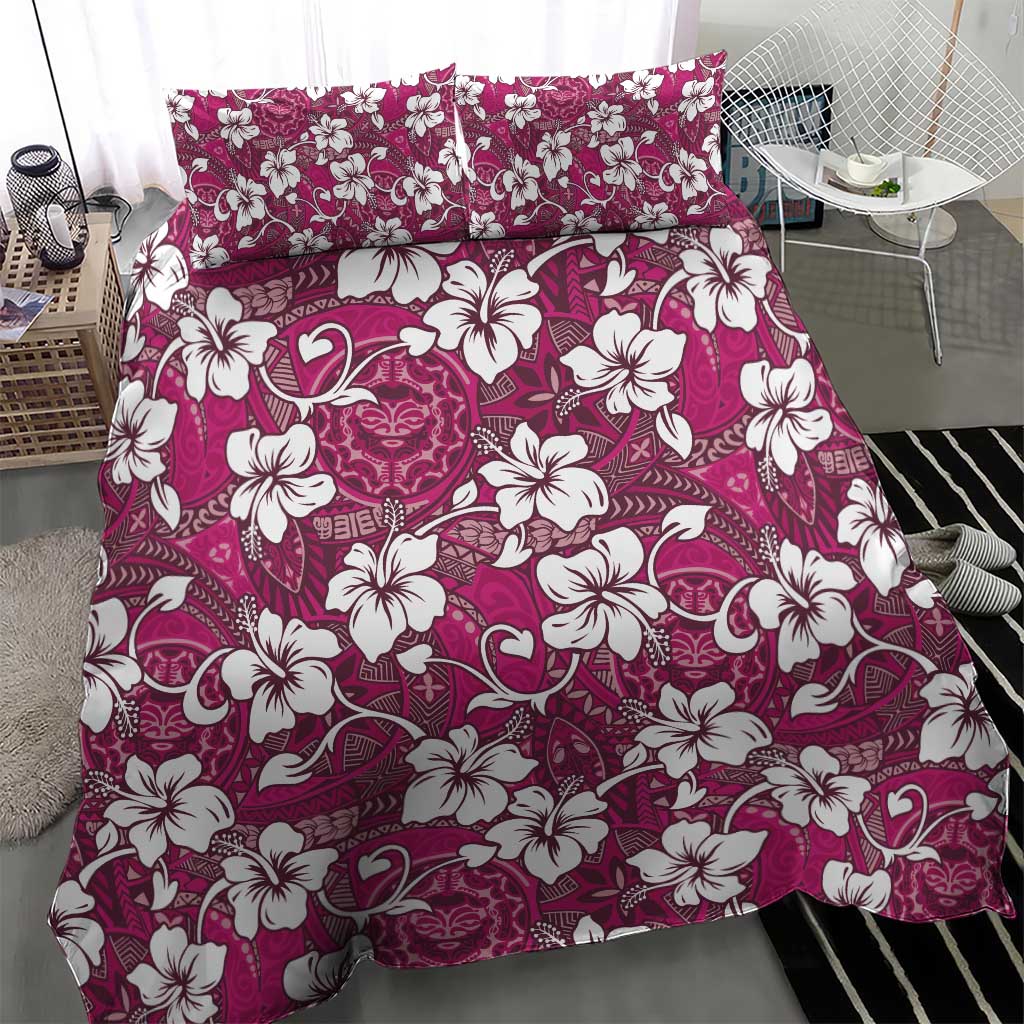 Piqi Bula Fiji Bedding Set Fijian Tapa Seamless Hibiscus - Polynesian Pride